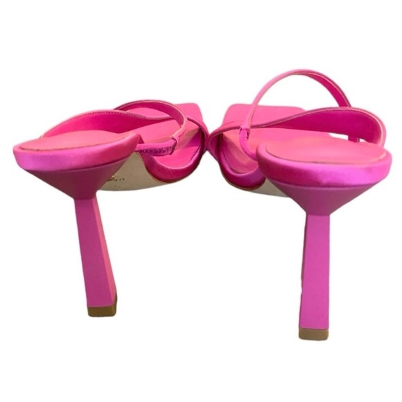 NEW RAYE Harolin Satin Heels Crisscross Vamp Straps Square Toe - Picture 4 of 7